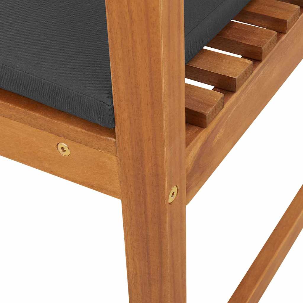 Gartenstuhl mit Kissen Braun 50 x 50 x 91cm Massivholz Akazie