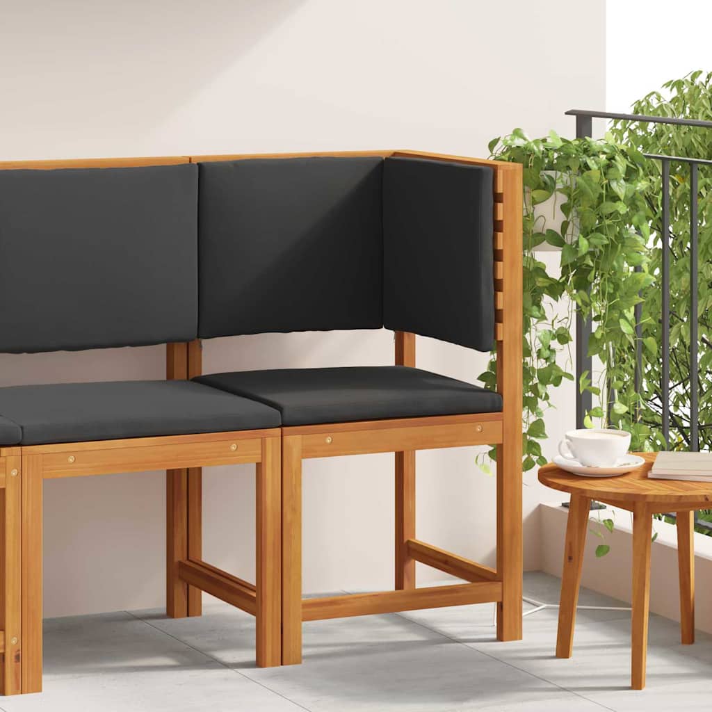 Gartenstuhl mit Kissen Braun 50 x 50 x 91cm Massivholz Akazie