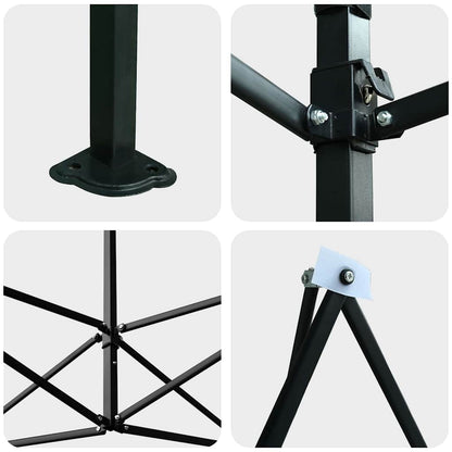 Gewächshaus mit Pop-up-Rahmen Grün 200 x 200 x 300 cm Eisen