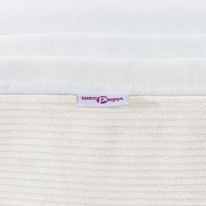 Bettmatratze mit Matratze Creme 120 x 190 cm Stoff