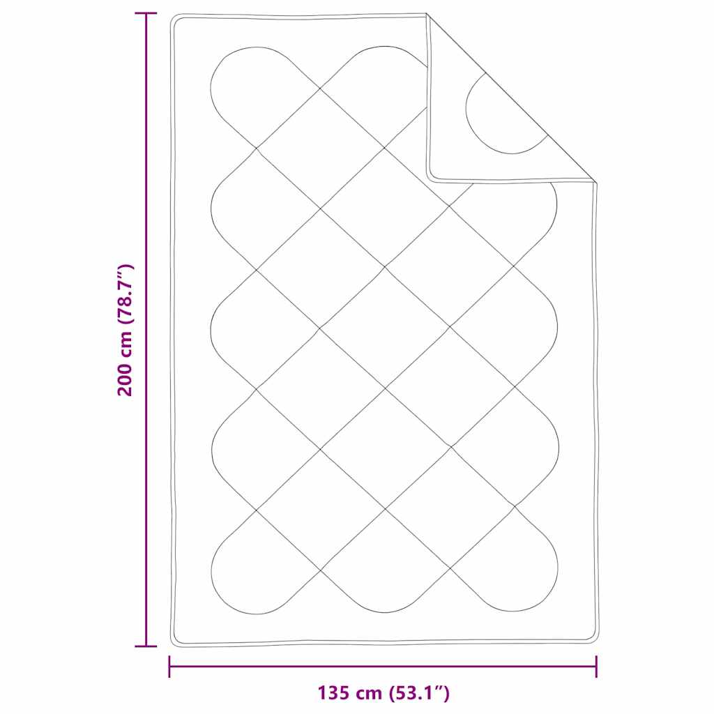 Sommerdecke Weiß 220 x 135 x 3 cm Polyester