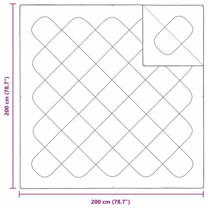 2-in-1 Bettdecke Weiß 200 x 200 cm Polyester