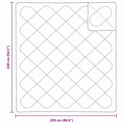 2-in-1 Bettdecke Weiß 240 x 220 cm Polyester