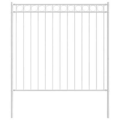 Zaunelement Weiß 170 x 170 cm Stahl