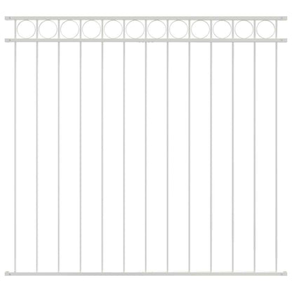 Zaunelement Weiß 170 x 120 cm Stahl