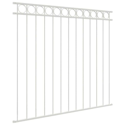 Zaunelement Weiß 170 x 120 cm Stahl