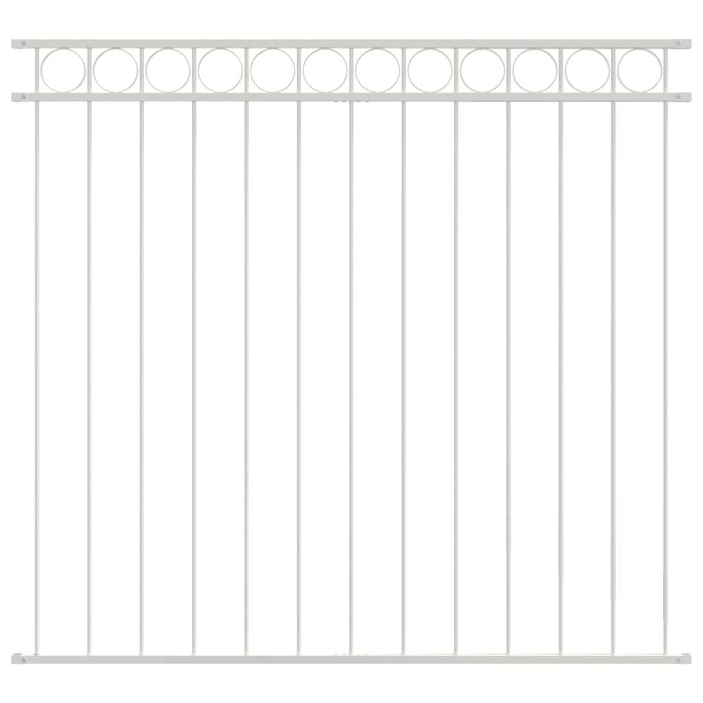 Zaunelement Weiß 170 x 150 cm Stahl
