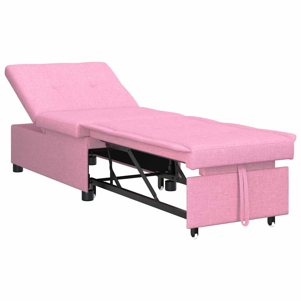 Schlafsofa Ausziehbar Rosa 194 x 50 x 82 cm Stoff