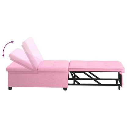 Schlafsofa Ausziehbar Rosa 194 x 50 x 82 cm Stoff