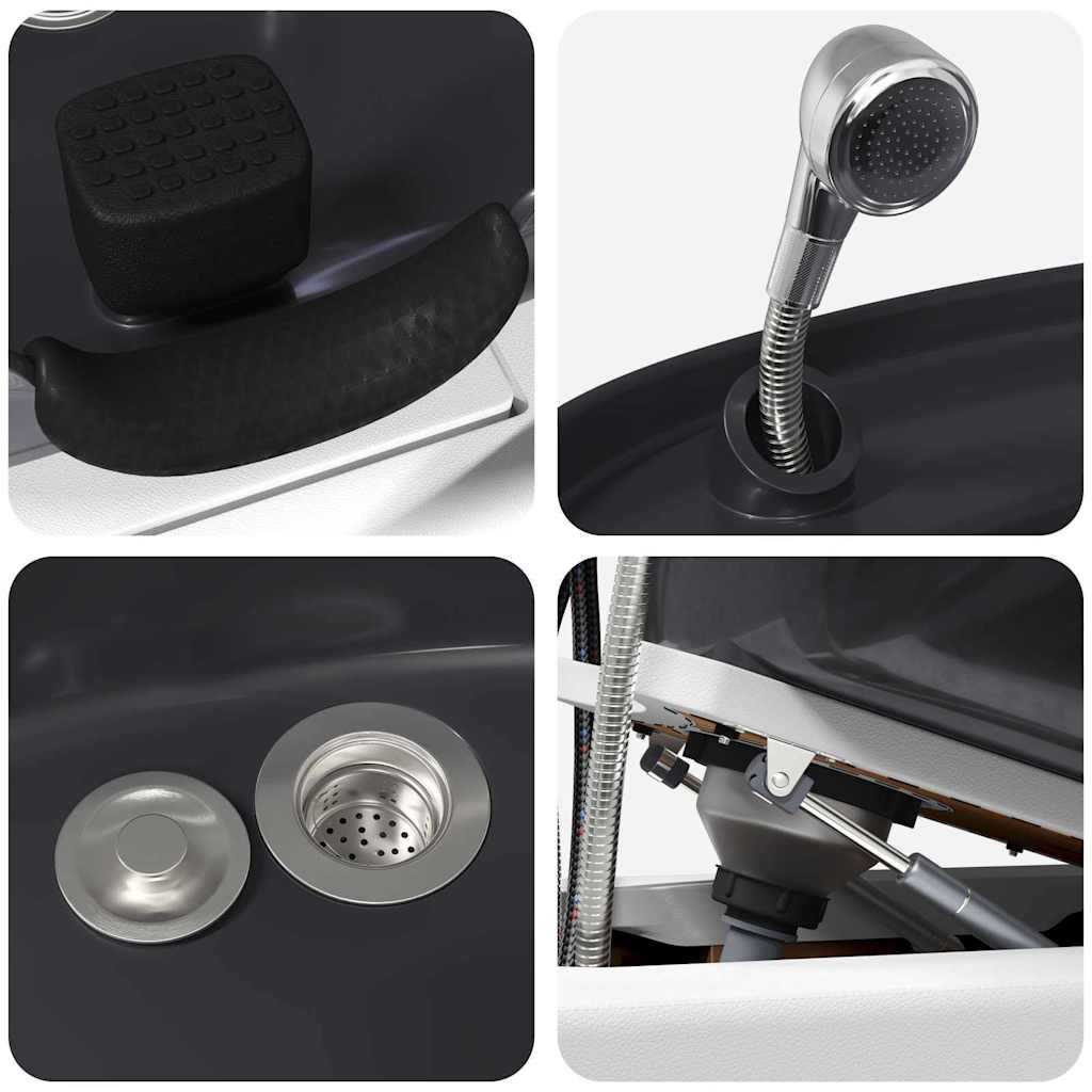 Shampoo Stuhl Weiß und Schwarz 136 x 60 x 92 cm PVC