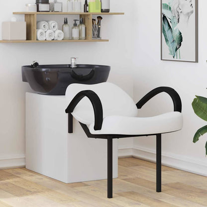 Shampoo Stuhl Weiß und Schwarz 136 x 60 x 92 cm PVC