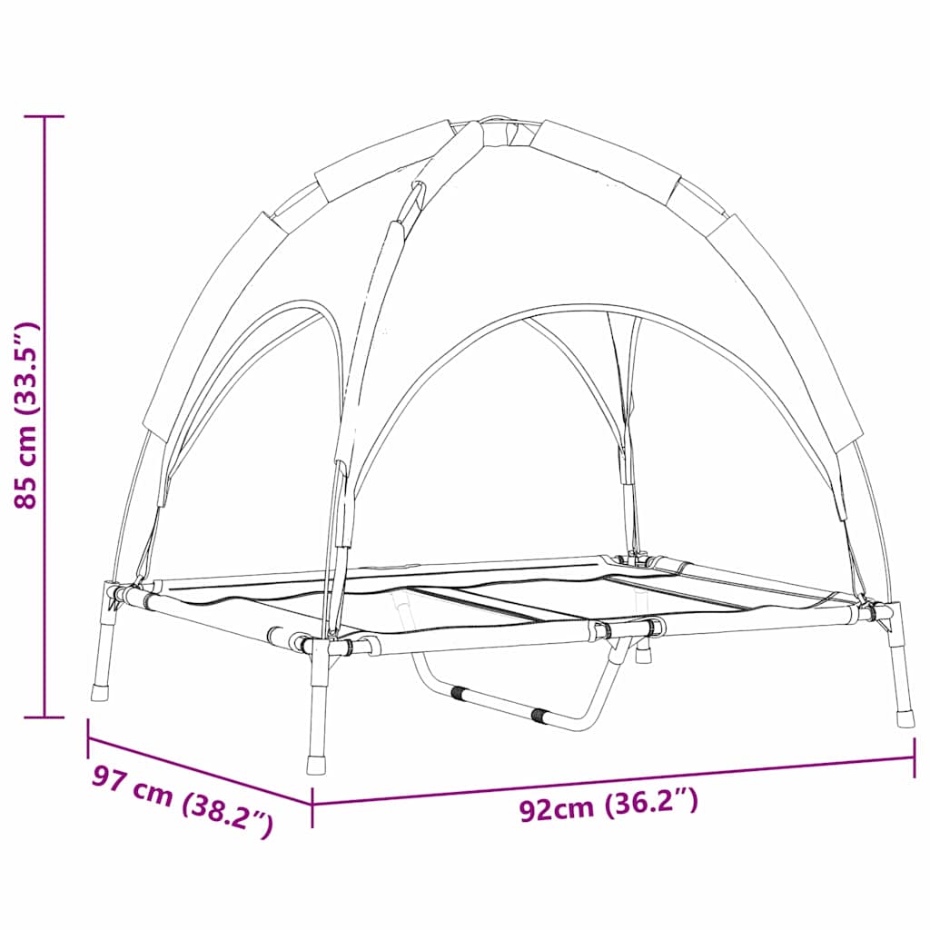 Hundebett Marineblau 92 x 77 x 82,5 cm Stahl