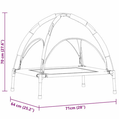 Hundebett Schwarz 71 x 64 x 71 cm Stahl