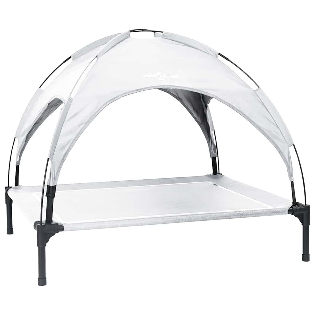 Hundebett Silber Grau 90 x 81 x 80,5 cm Stahl