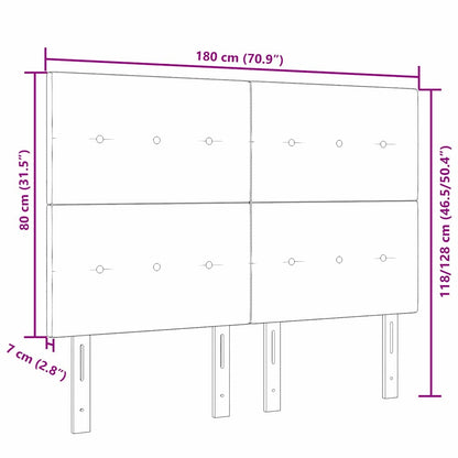 Höhenverstellbares Kopfteil mit Kopfteil Creme 180 cm Stoff