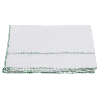 Reinigungstücher 10 Stk. Weiß mit Grünen Gestreift 50x60 cm
