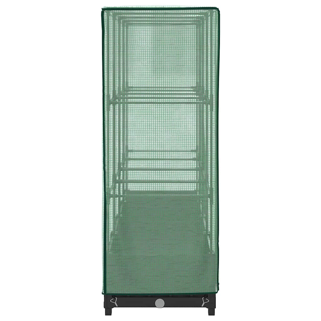 Hochbeet mit Gewächshausabdeckung Rattanoptik 160x40x123 cm