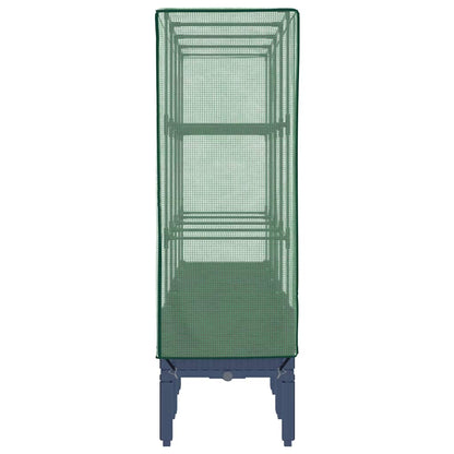 Hochbeet mit Gewächshaus-Aufsatz Rattan-Optik 160x40x140 cm