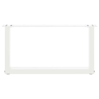 Couchtischbeine U-Form 2 Stk. Weiß 60x(30-31) cm Stahl