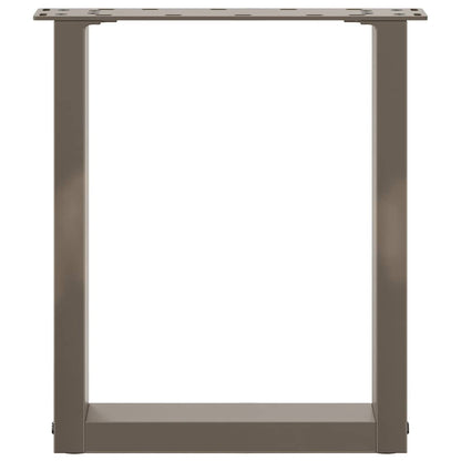 Couchtischbeine U-Form 2 Stk. Naturstahl 28x(42-43) cm Stahl