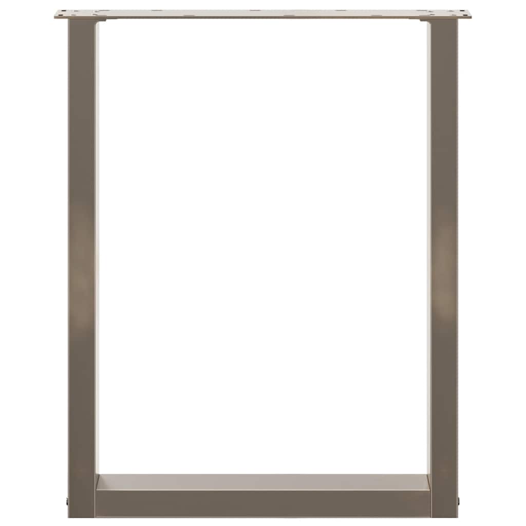 Esstischbeine U-Form 3 Stk. Naturstahl 70x(72-73) cm Stahl