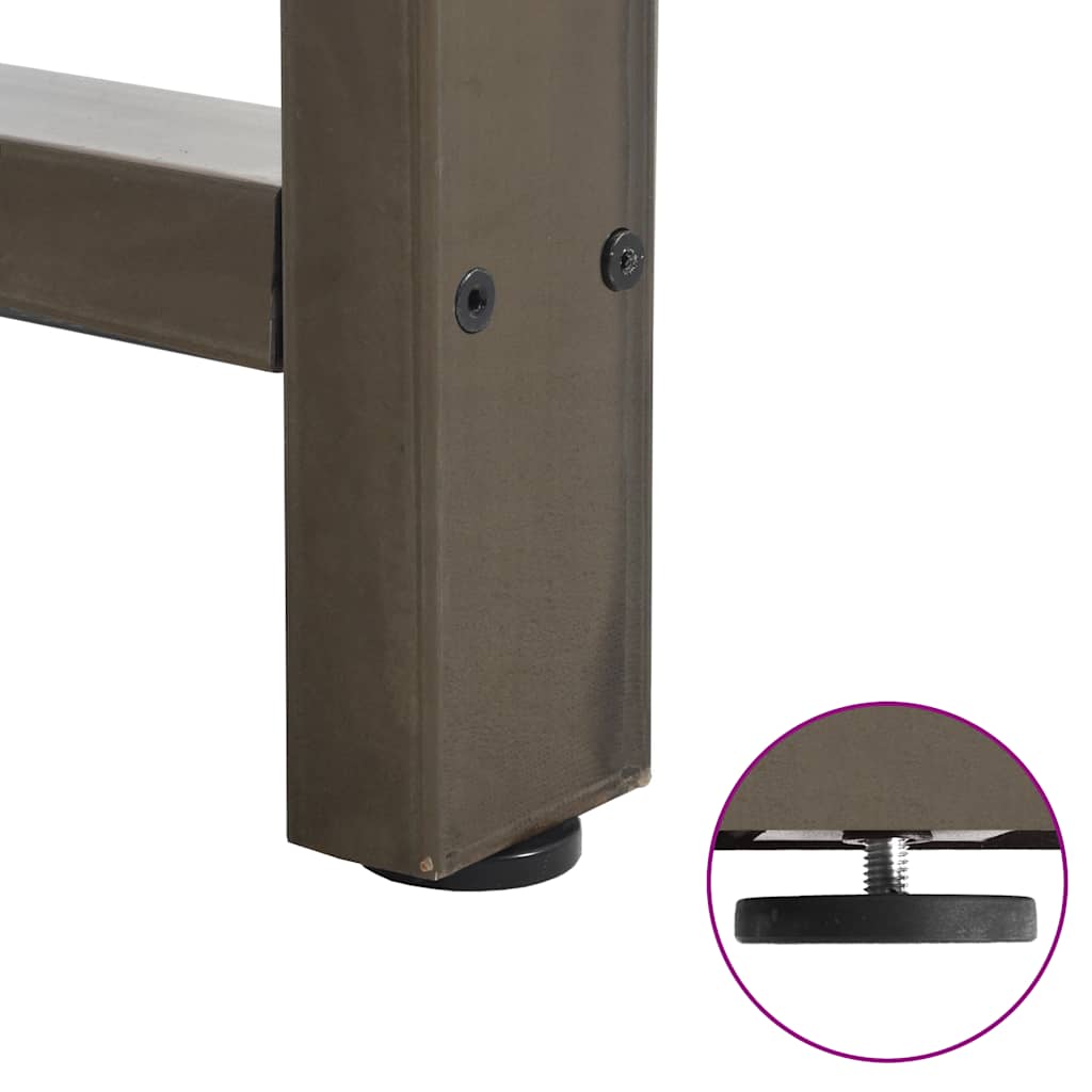 Couchtischbeine Naturstahl 2 Stk. 60x(42-43) cm Stahl