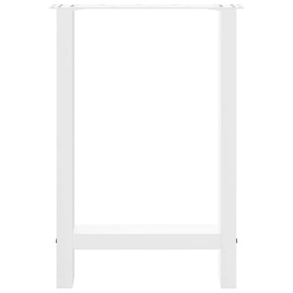 Esstischbeine Weiß 2 Stk. 50x(72-73) cm Stahl