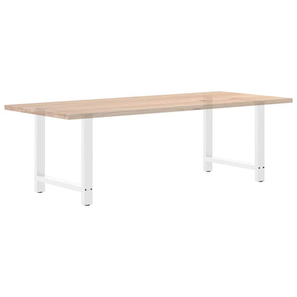 Esstischbeine Weiß 2 Stk. 70x(72-73) cm Stahl