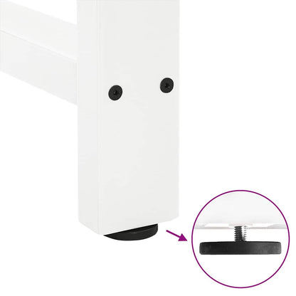 Bartischbeine Weiß 2 Stk. 50x(110-111) cm Stahl