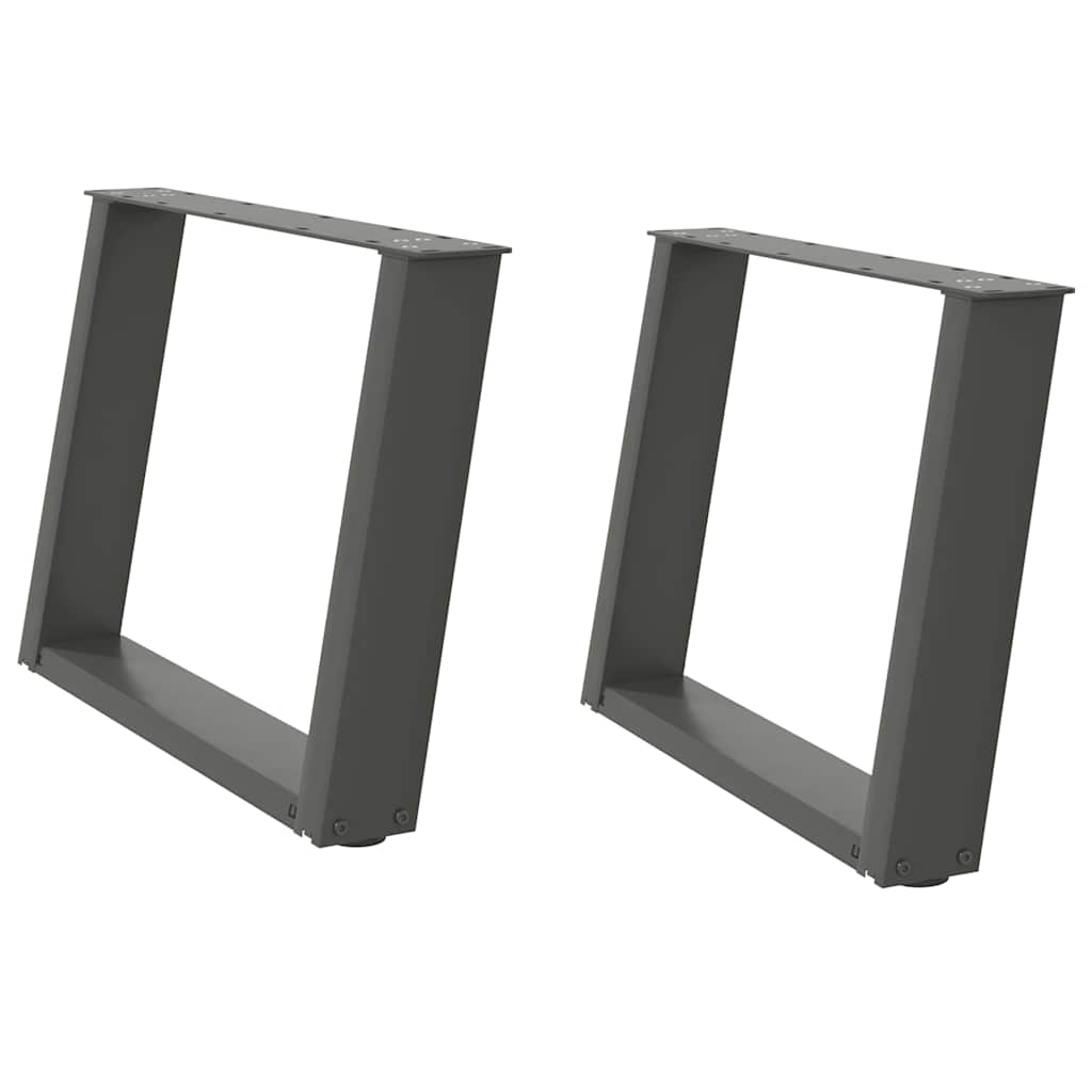 Couchtischbeine U-Form 2 Stk. Anthrazit 70x(42-43) cm Stahl