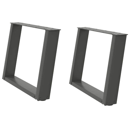 Couchtischbeine U-Form 2 Stk. Anthrazit 70x(42-43) cm Stahl