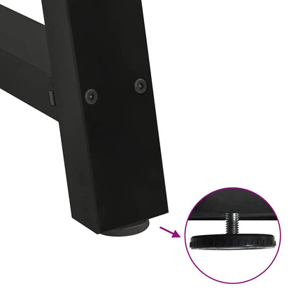 Esstischbeine A-Form 2 Stk. Schwarz 60x(72-73) cm Stahl