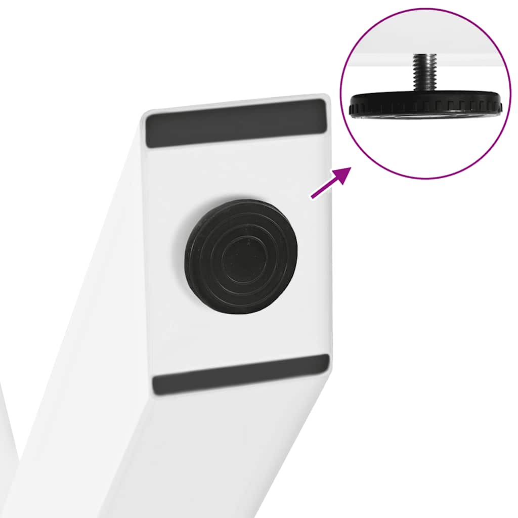 Esstischbeine X-Form 2 Stk. Weiß 57x(72-73) cm Stahl