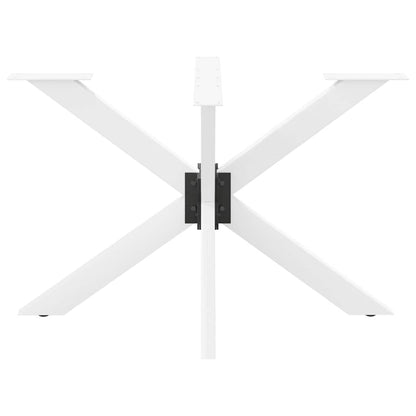 Esstischbein in Spinnenform Weiß 120x68x(72-73) cm Stahl