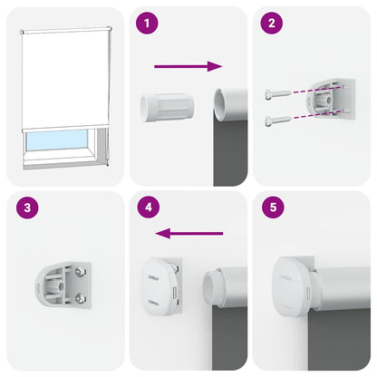 Verdunkelungsrollo Grau 115x210cm Stoffbreite 110,7cm Polyester