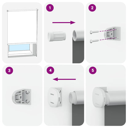 Verdunkelungsrollo Rot 60x150 cm Stoffbreite 55,7 cm Polyester