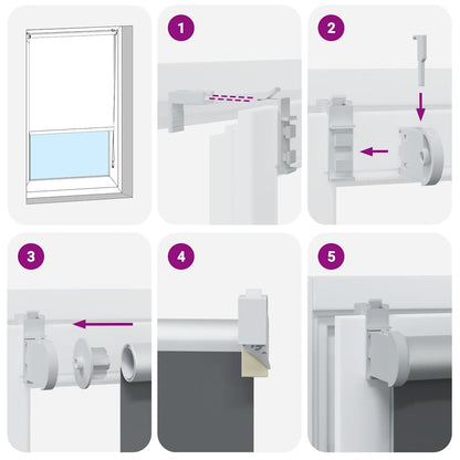 Verdunkelungsrollo Weiß 155x175 cm Stoffbreite 151,6 cm
