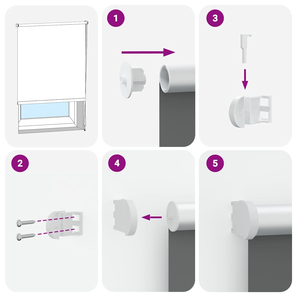 Verdunkelungsrollo Weiß 150x210cm Stoffbreite 146,6cm Polyester