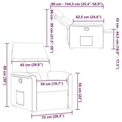 Relaxsessel Dunkelgrau Mikrofasergewebe