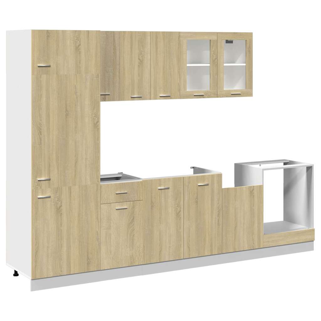 8-tlg. Küchenschrank-Set Lyon Sonoma-Eiche Holzwerkstoff