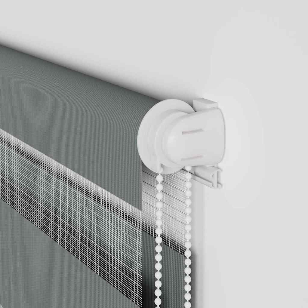 Doppelrollo Dunkelgrau 115x100 cm Stoffbreite 110,9 cm Polyester