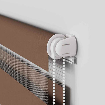 Doppelrollo Braun 65x100 cm Stoffbreite 60,9 cm Polyester