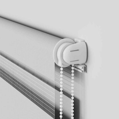 Doppelrollo Hellgrau 80x230 cm Stoffbreite 75,9 cm Polyester