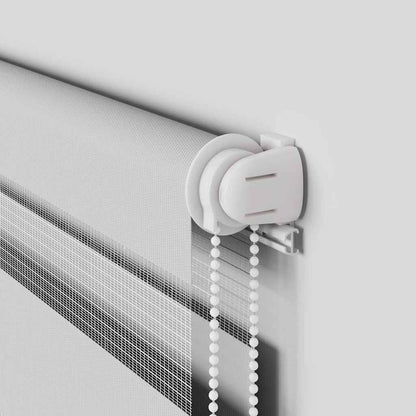 Doppelrollo Hellgrau 95x230 cm Stoffbreite 90,9 cm Polyester