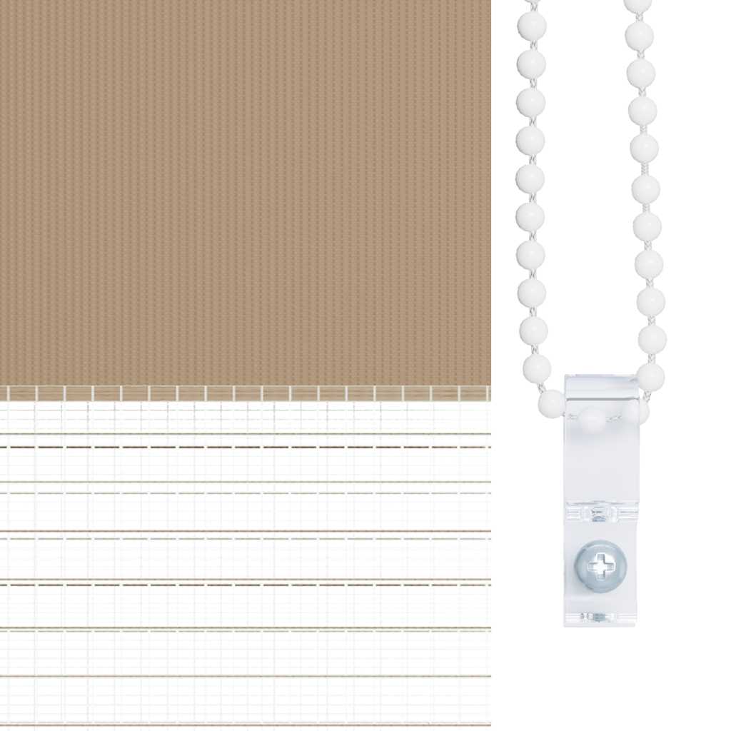 Doppelrollo Sandbraun 120x150 cm Stoffbreite 115,9 cm Polyester