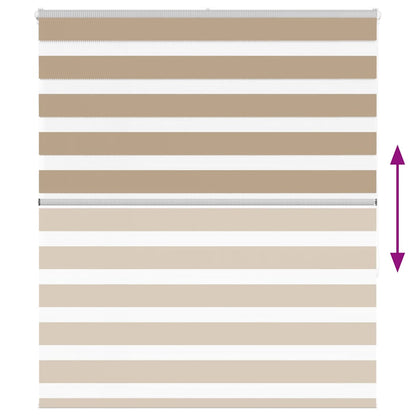 Doppelrollo Sandbraun 130x150 cm Stoffbreite 125,9 cm Polyester