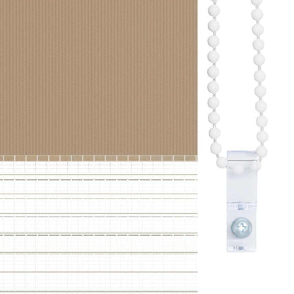 Doppelrollo Sandbraun 135x150 cm Stoffbreite 130,9 cm Polyester