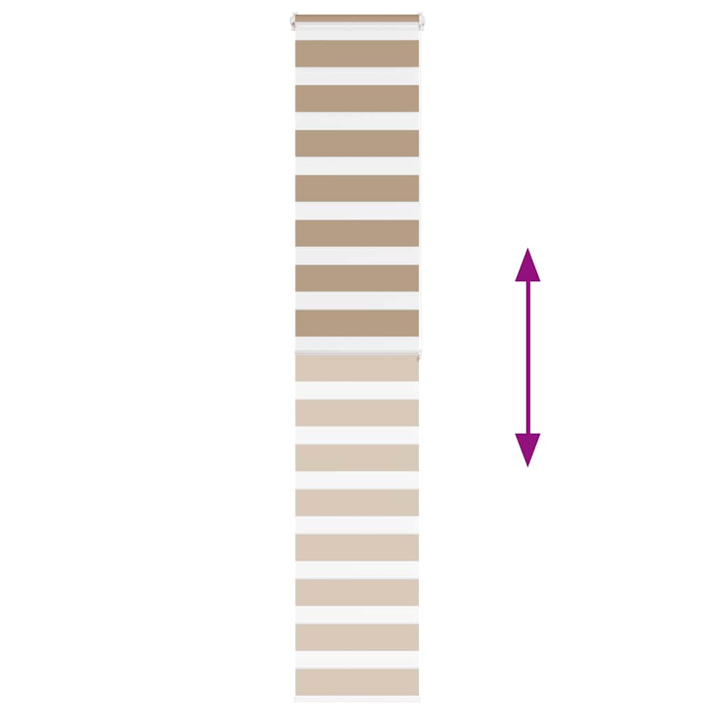 Doppelrollo Sandbraun 50x200 cm Stoffbreite 45,9 cm Polyester