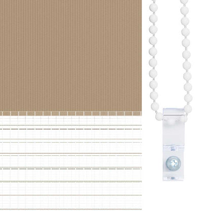 Doppelrollo Sandbraun 50x200 cm Stoffbreite 45,9 cm Polyester