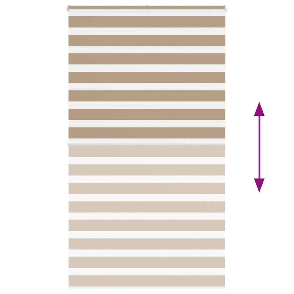 Doppelrollo Sandbraun 135x200 cm Stoffbreite 130,9 cm Polyester